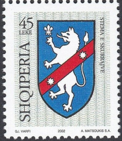 Skanderbeg issue surcharged with Turkish Value, Vlorë op.