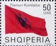 Man and Albanian Europa Stamp of 1995