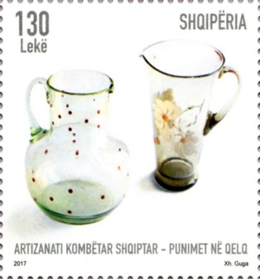 Scene of warriors in battle, painted by Naxhi Bakalli