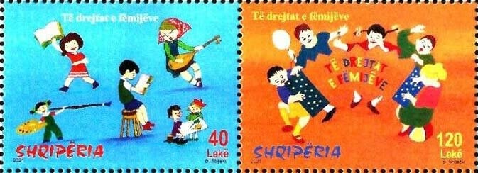 Children with Stamp Album