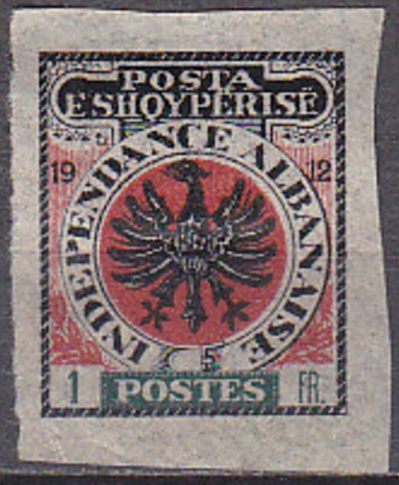 Overprinted T and Takse in blue