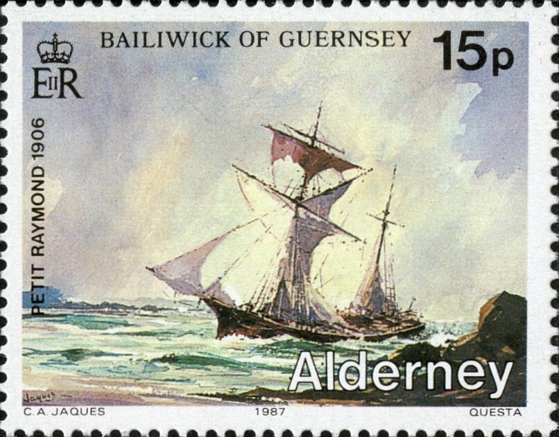 Overprinted T and Takse in blue