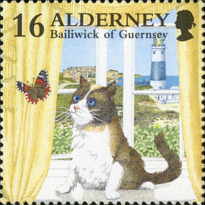 Map of Sark (red overprint)