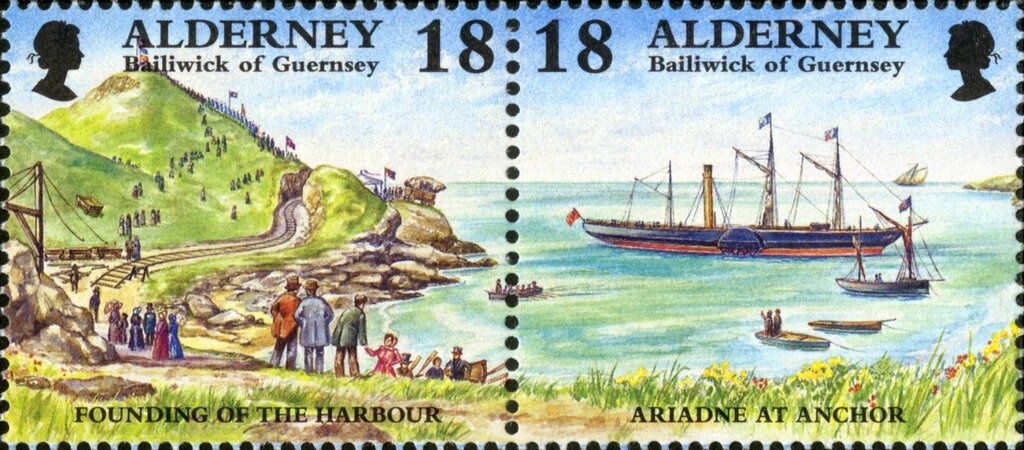 Overlooking the Bay of Algiers, 5 trees overprint & surcharg