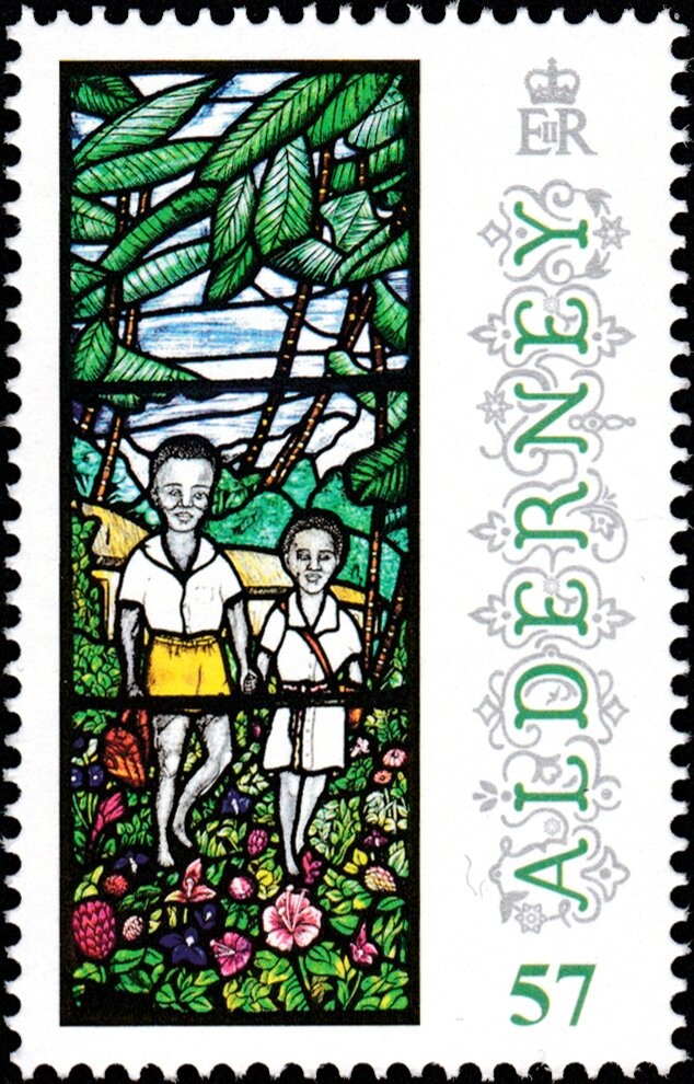 Overprinted T and Takse in red