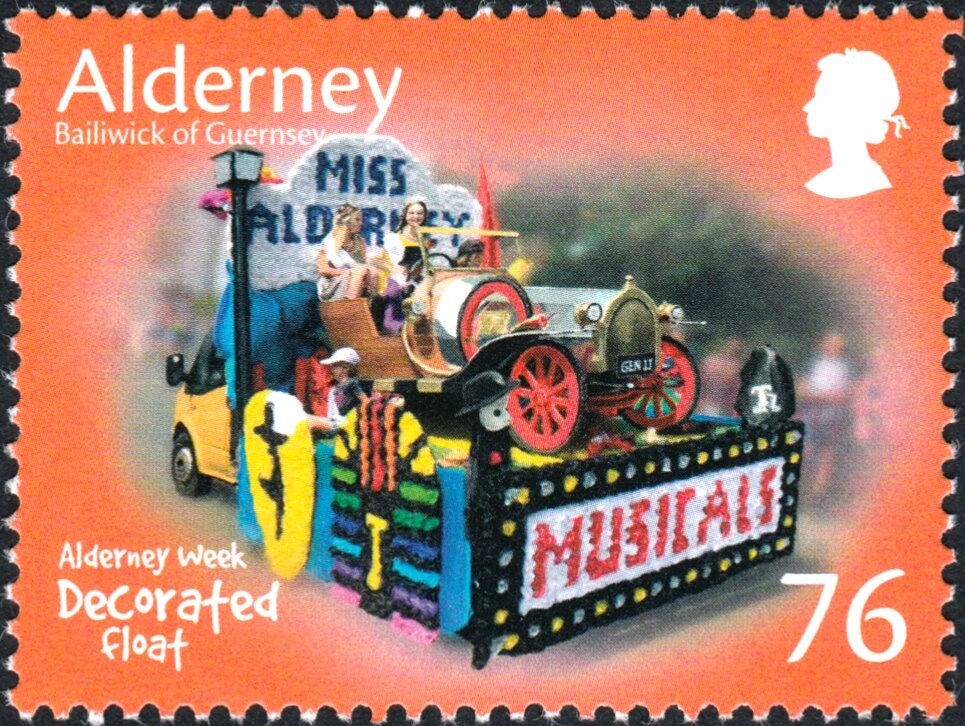 Stamp Day - Balloon Post overprinted