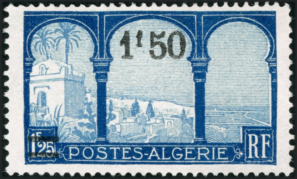 Overlooking the Bay of Algiers, 5 trees surcharged