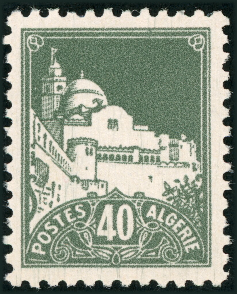 Type Blanc - overprinted "ALGERIE" and surcharge