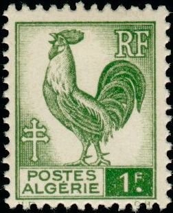 Type Blanc - overprinted "ALGERIE" and surcharge