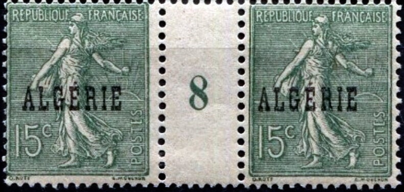 Type Blanc overprinted and surcharged
