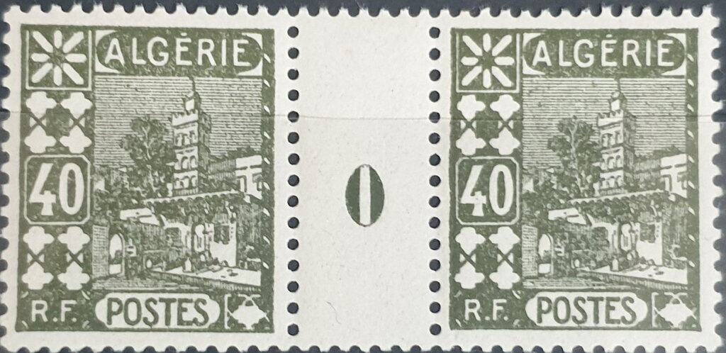 View of Oran, Flag of Algeria and Games Emblem