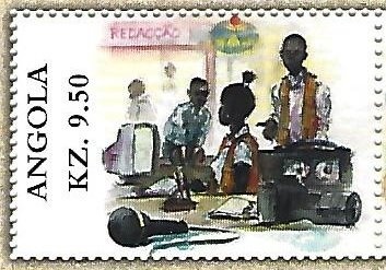 Map of Angola, industrial and farm workers