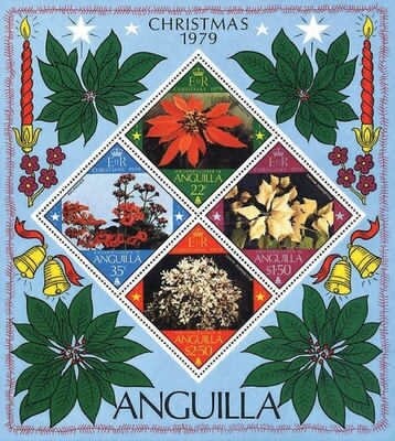 Christmas 1973 - strip of 5