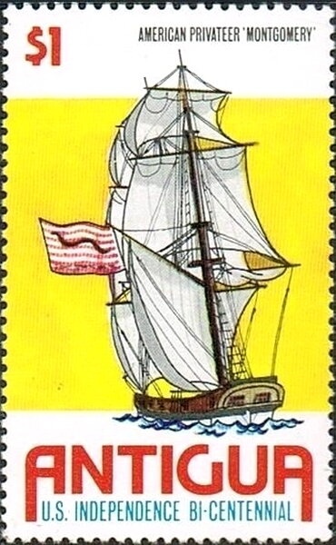 UPU Emblem over Map of Anguilla