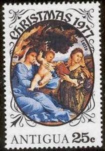 "Virgin and Child Adored by Warrior" (detail) (Catena)