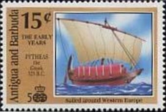 Caroline Islands 1901 Yacht Type 5pf and 20pf Stamps