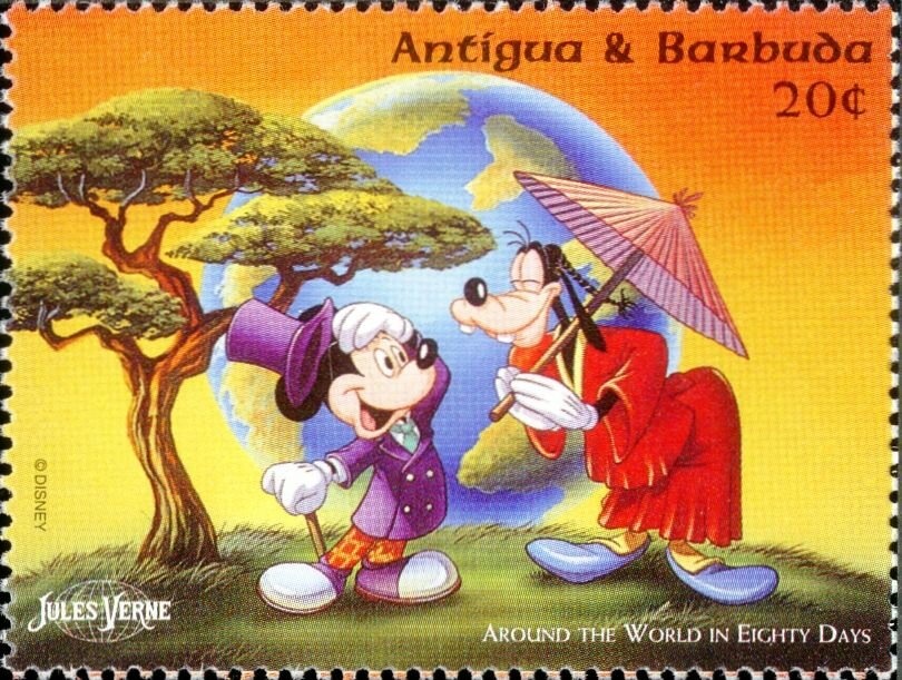 Donald Duck Holding Surfboard