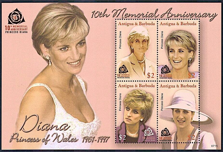 Princess Diana wearing White Dress (facing left)