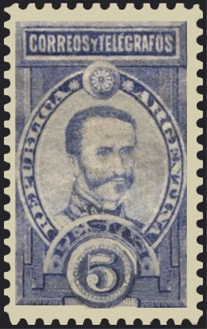 Bernardino Rivadavia (1780-1845) - Crossed background