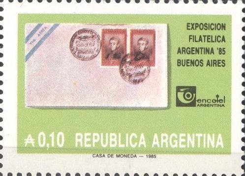 Stamps from Argentina, mailbox