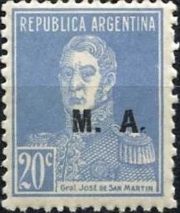 José Francisco de San Martín (1778-1850), ovpt. “M.M.”