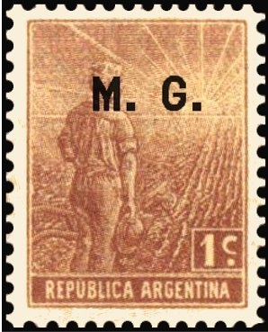 Agricultural workman - perf. 13¼x12½