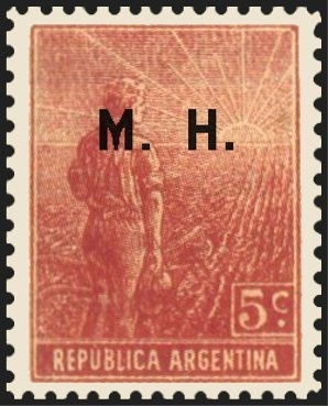 Bernardino Rivadavia (1780-1845) (overprint "M.I.")