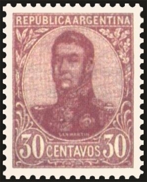 Josè Francisco de San Martin, ovpt. “M.M.”