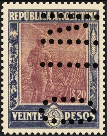 Josè Francisco de San Martin, ovpt. “M.M.”