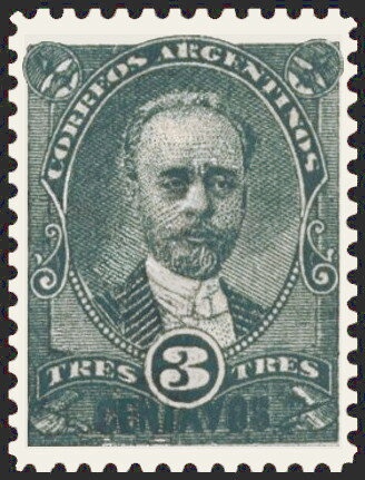 Bernardino Rivadavia (1780-1845), ovpt. “M.R.C.”