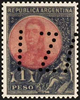 Bernardino Rivadavia (1780-1845), ovpt. “M.G.”