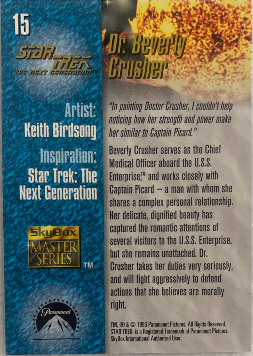 Star Trek Master Series #15 - Skybox sci-fi collectible - Main Image 2