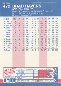 Brad Havens  baseball card collectible - Main Image 2