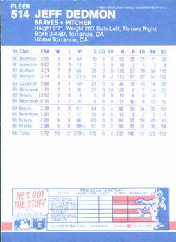 Jeff Dedmon  baseball card collectible - Main Image 2