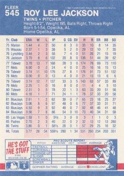 Roy Lee Jackson  baseball card collectible - Main Image 2