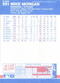 Mike Morgan  baseball card collectible - Main Image 2