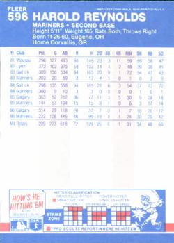 Harold Reynolds  baseball card collectible - Main Image 2