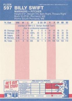 Billy Swift  baseball card collectible - Main Image 2