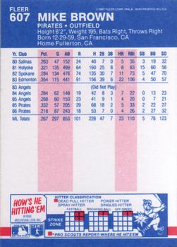 Mike Brown  baseball card collectible - Main Image 2