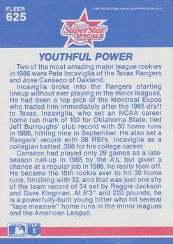 Pete Incaviglia / Jose Canseco  baseball card collectible - Main Image 2