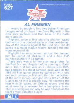 Dave Righetti / Don Aase  baseball card collectible - Main Image 2