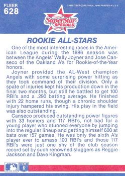 Wally Joyner / Jose Canseco  baseball card collectible - Main Image 2