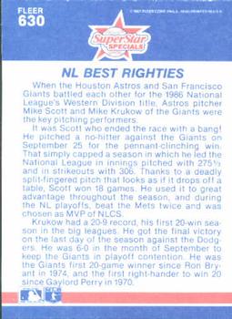 Mike Scott / Mike Krukow  baseball card collectible - Main Image 2