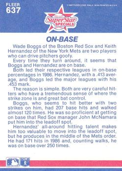 Wade Boggs / Keith Hernandez  baseball card collectible - Main Image 2