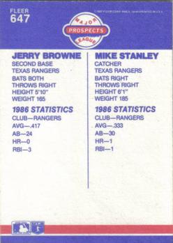 Jerry Browne / Mike Stanley  baseball card collectible - Main Image 2