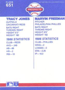 Tracy Jones / Marvin Freeman  baseball card collectible - Main Image 2