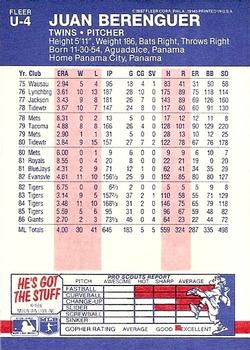 Juan Berenguer  baseball card collectible - Main Image 2