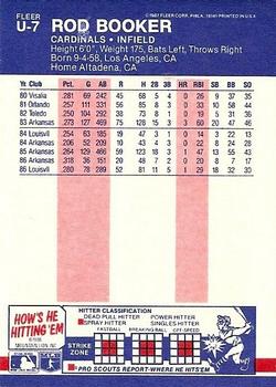 Rod Booker  baseball card collectible - Main Image 2