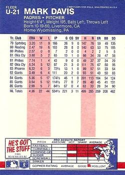 Mark Davis  baseball card collectible - Main Image 2