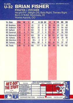 Brian Fisher  baseball card collectible - Main Image 2